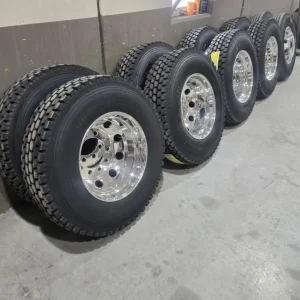 Stud Pilot (old style) Rims 11R22.5 Tires for Peterbilt Kenworth Mack Volvo International
